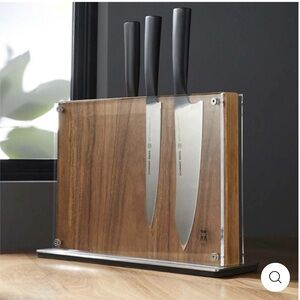 SCHMIDT BROTHERS Acacia Magnetic Knife Block